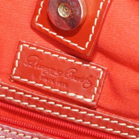Dooney & Bourke Canvas Monogram Logo Tote with Red Leather Trim - Picture 8 of 12